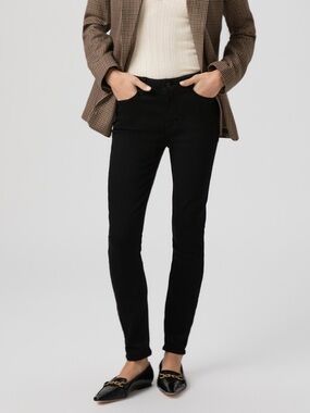 Paige Hoxton Skinny Jeans in Black Shadow